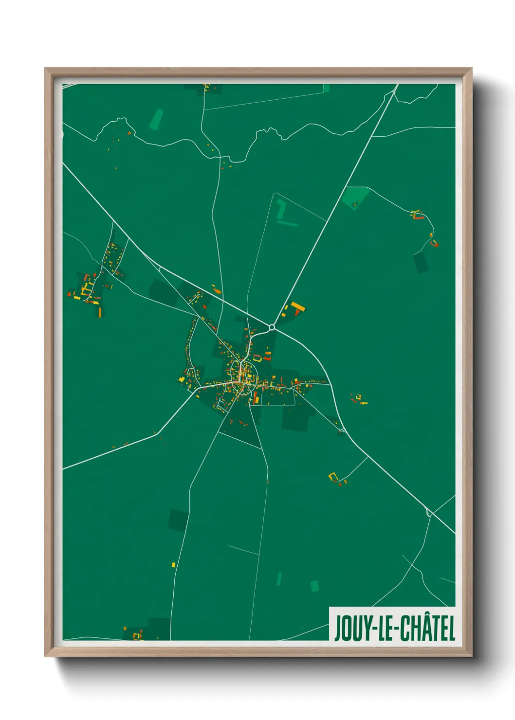 Un poster carteJouy-le-Châtel