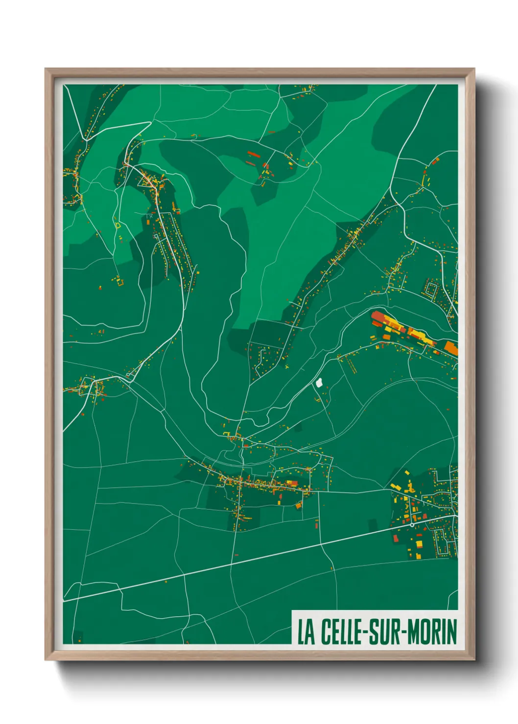 Une affiche de carte sur La Celle-sur-Morin