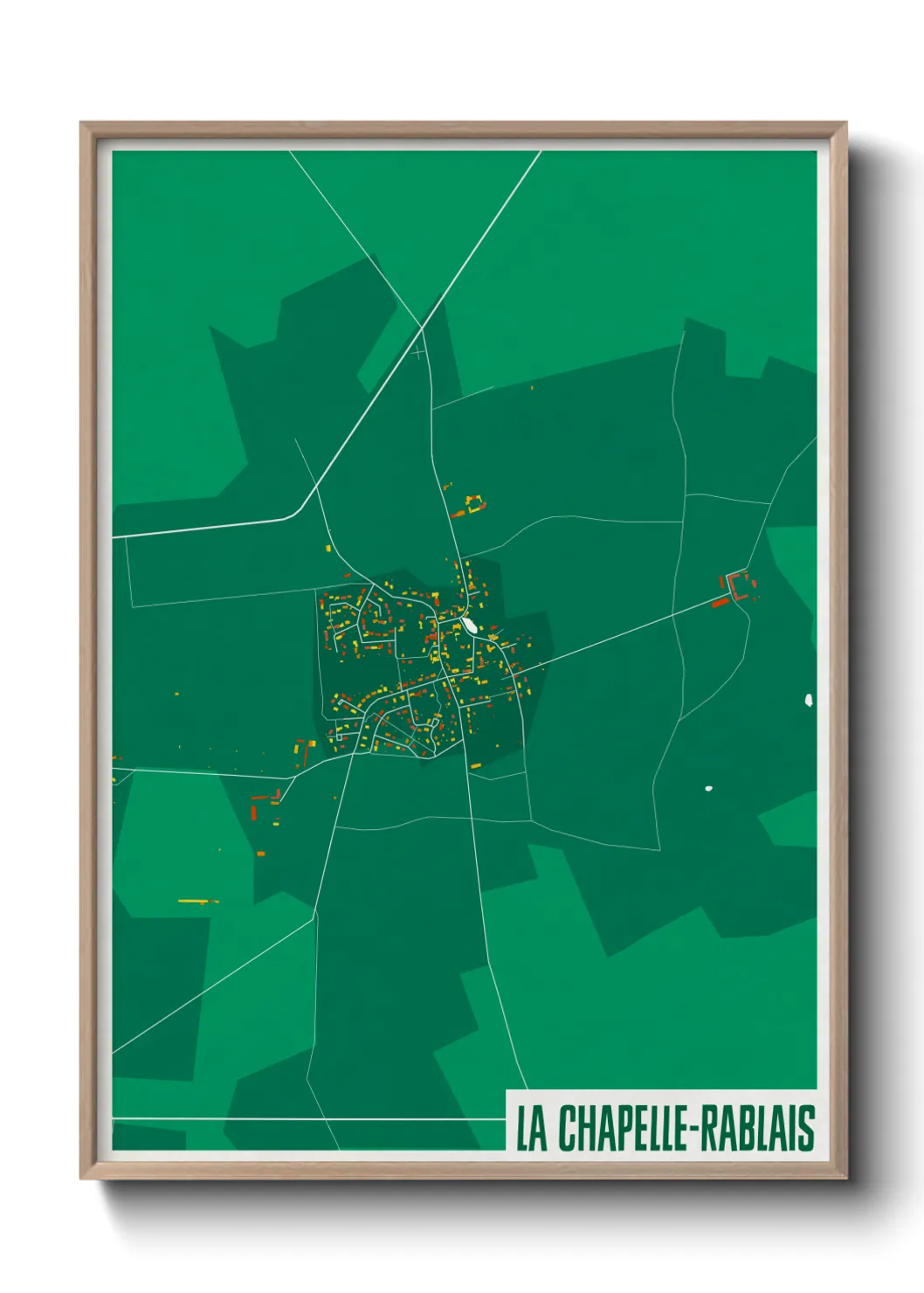 Une affiche de carte sur La Chapelle-Rablais