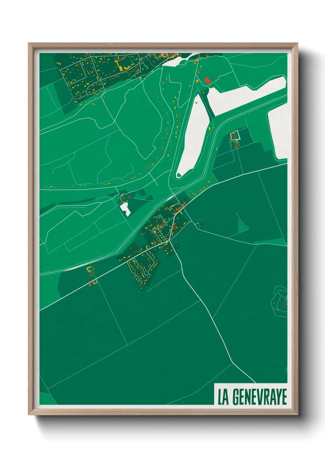 Une affiche de carte sur La Genevraye