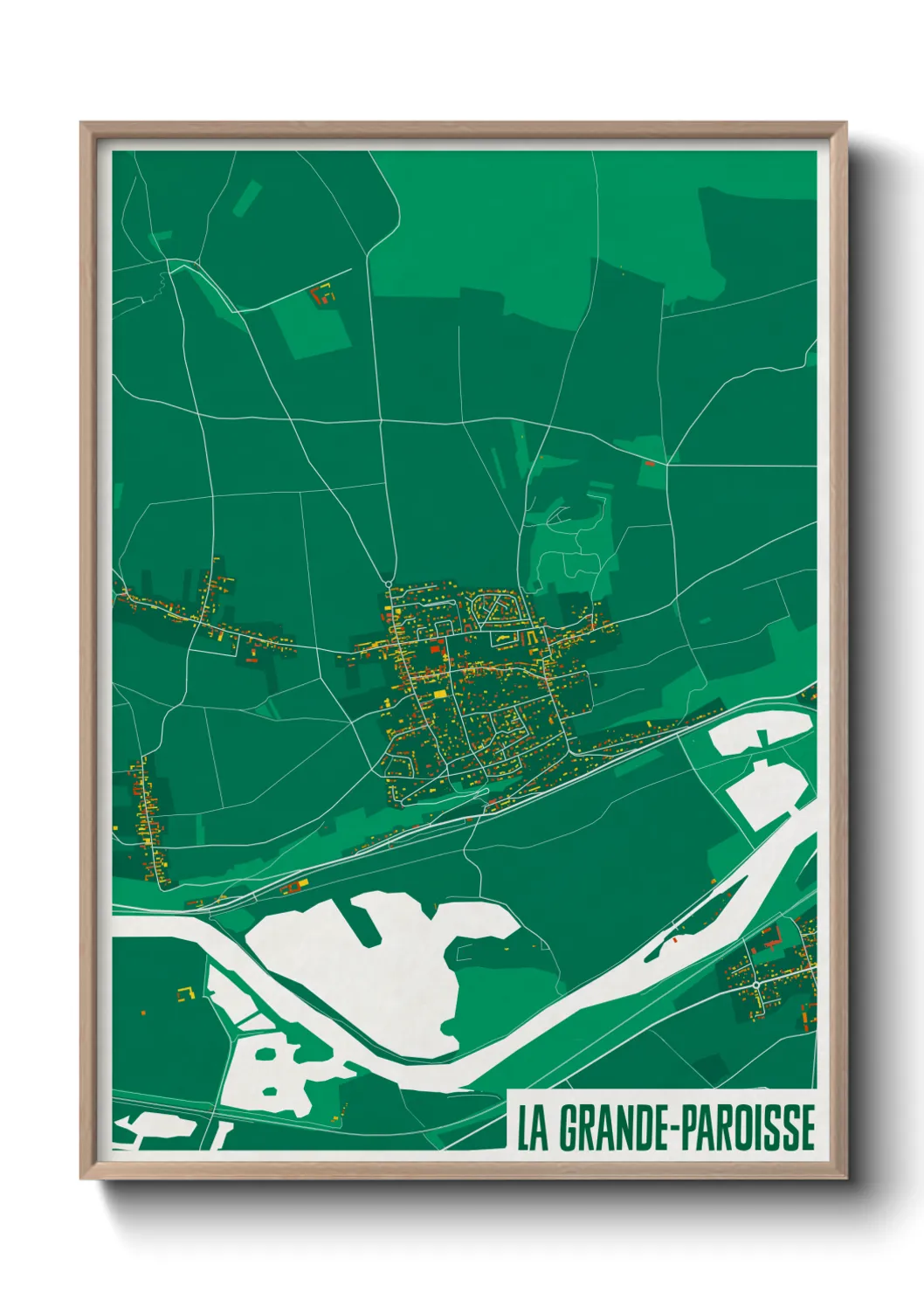 Une affiche de carte sur La Grande-Paroisse