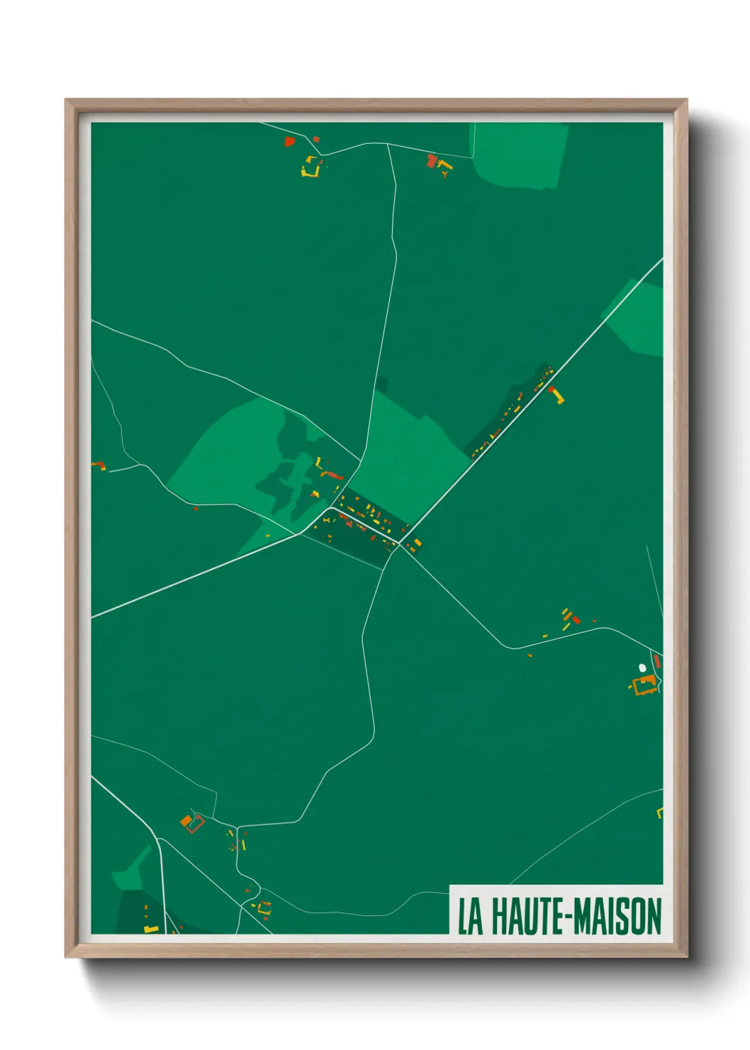 Une affiche de carte sur La Haute-Maison
