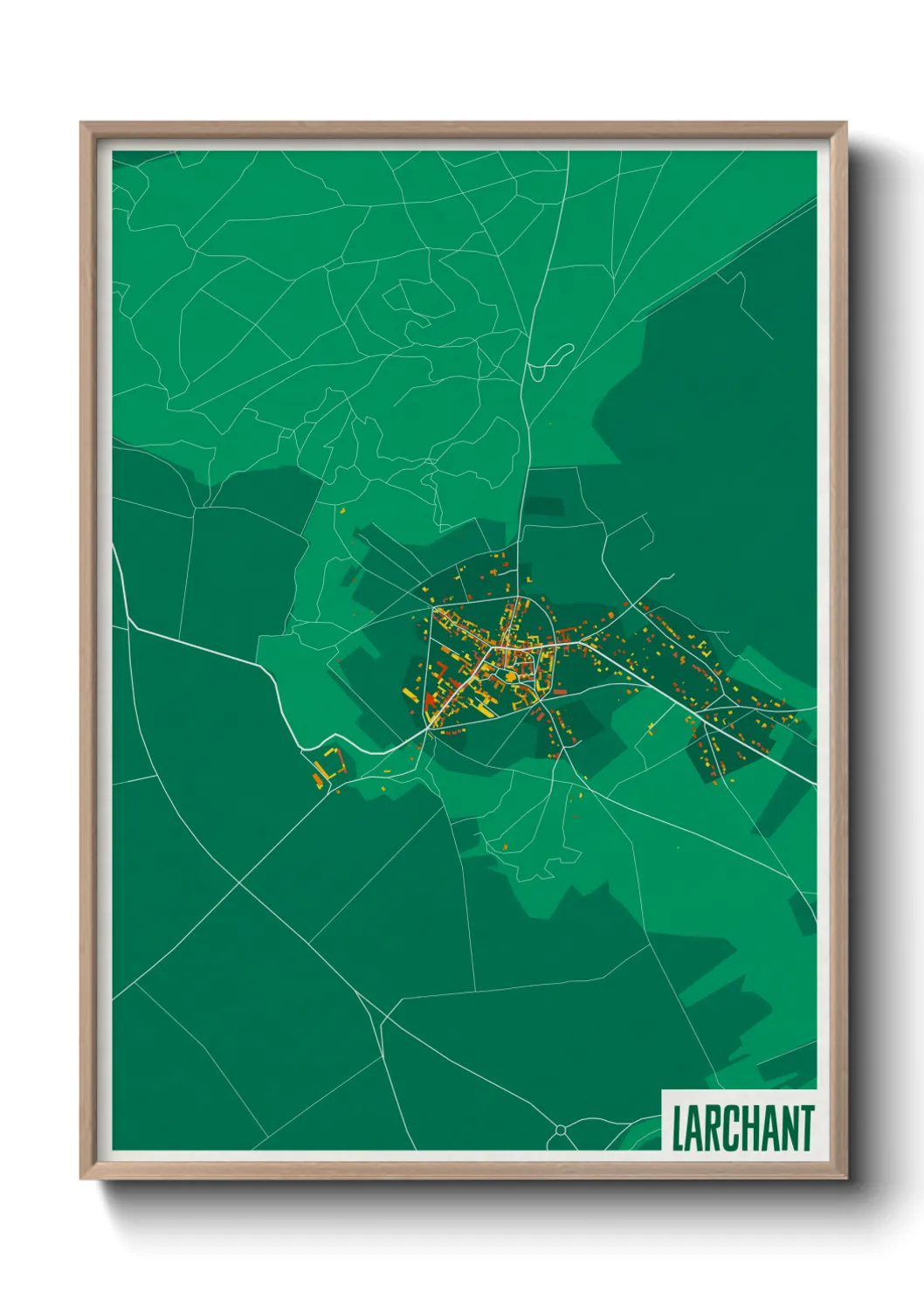 Une affiche de carte sur Larchant