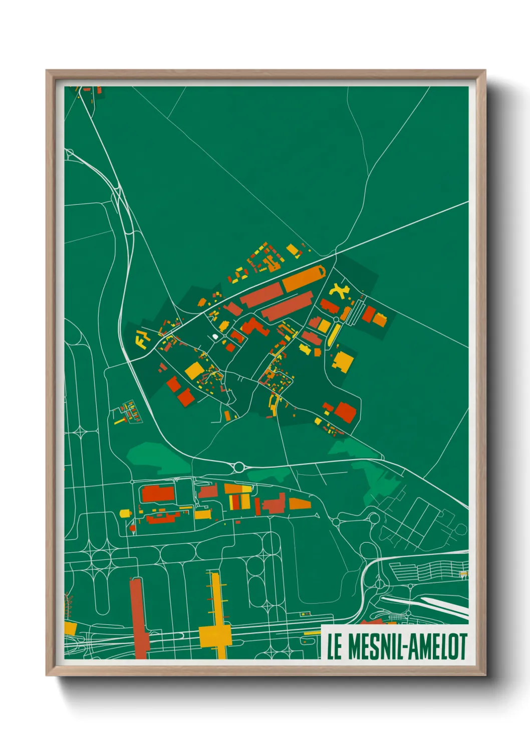Une affiche de carte sur Le Mesnil-Amelot
