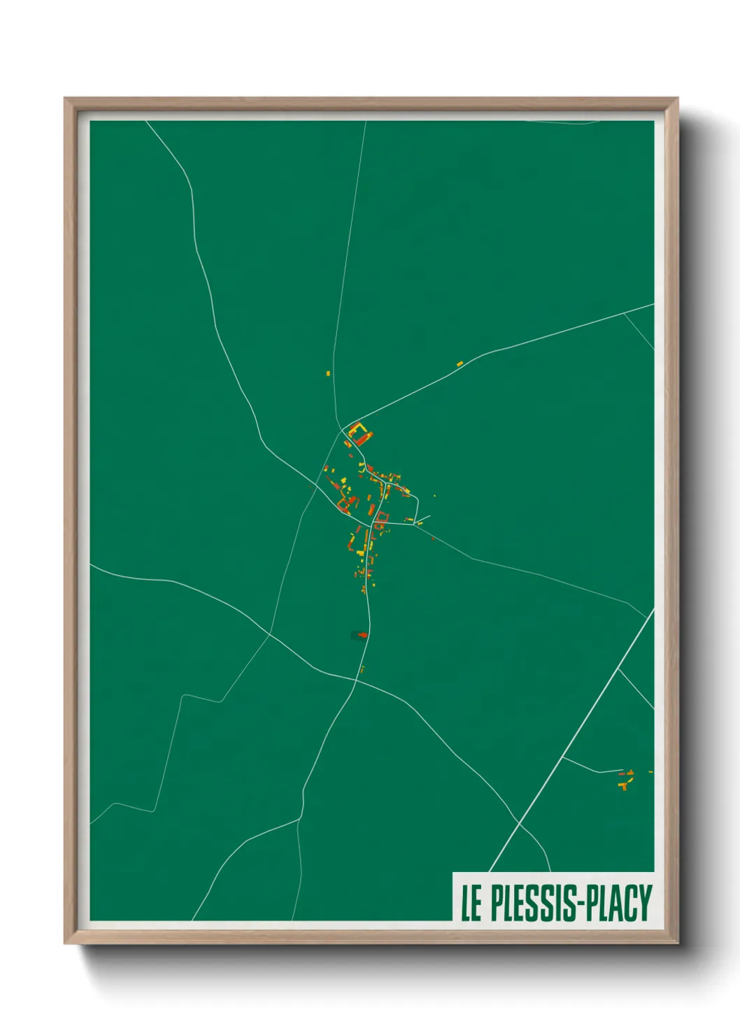 Une affiche de carte sur Le Plessis-Placy