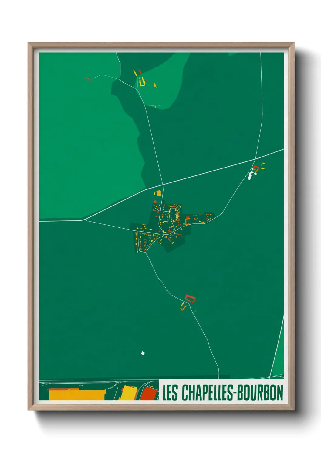 Un poster carteLes Chapelles-Bourbon