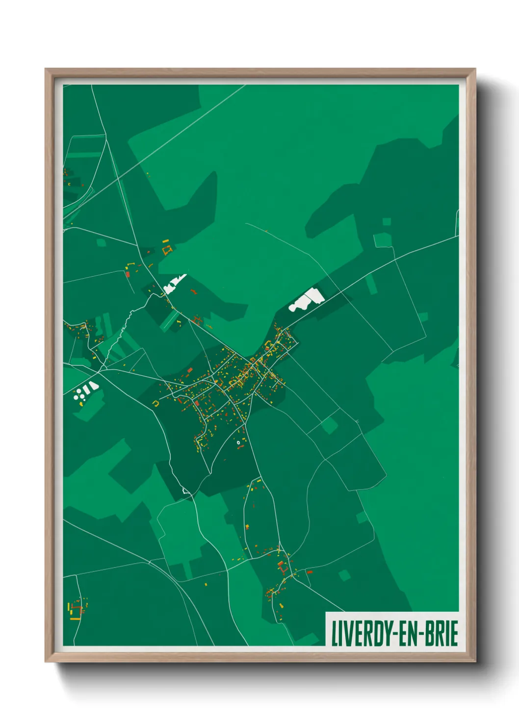 Une affiche de carte sur Liverdy-en-Brie