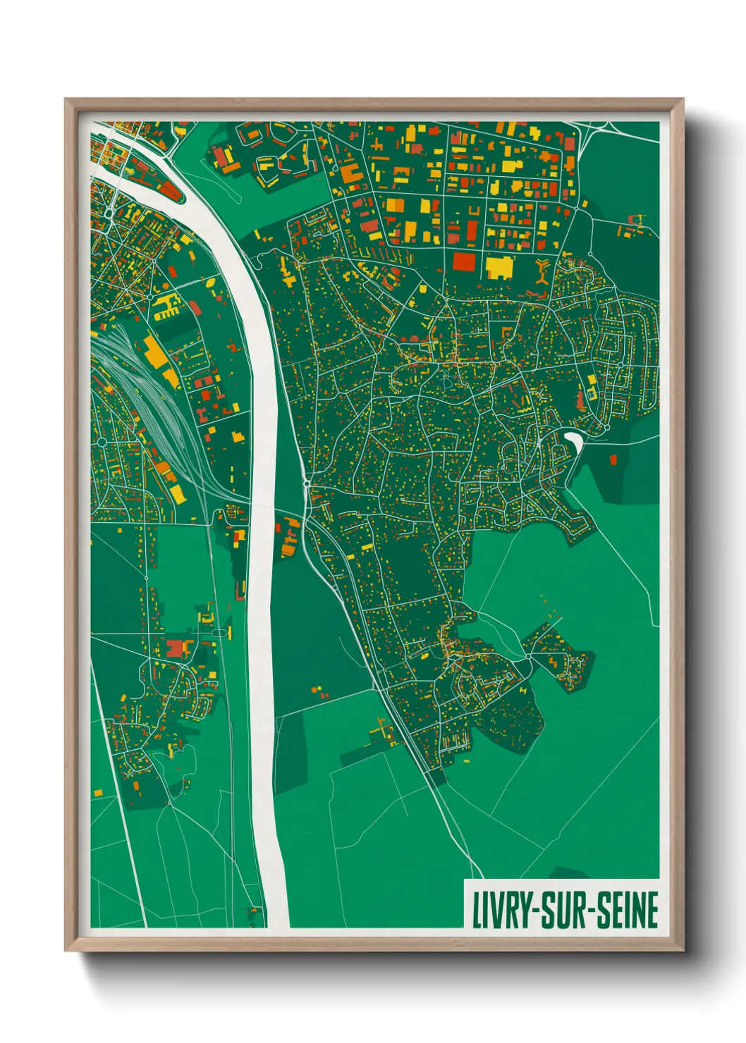 Une affiche de carte sur Livry-sur-Seine