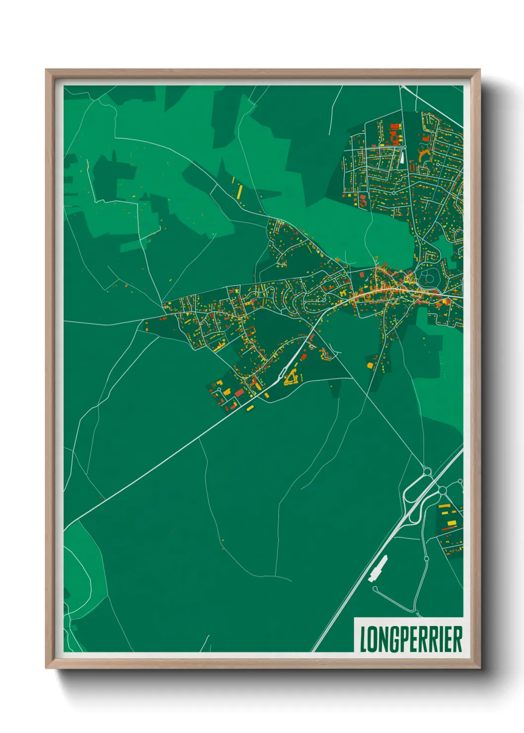 Une affiche de carte sur Longperrier
