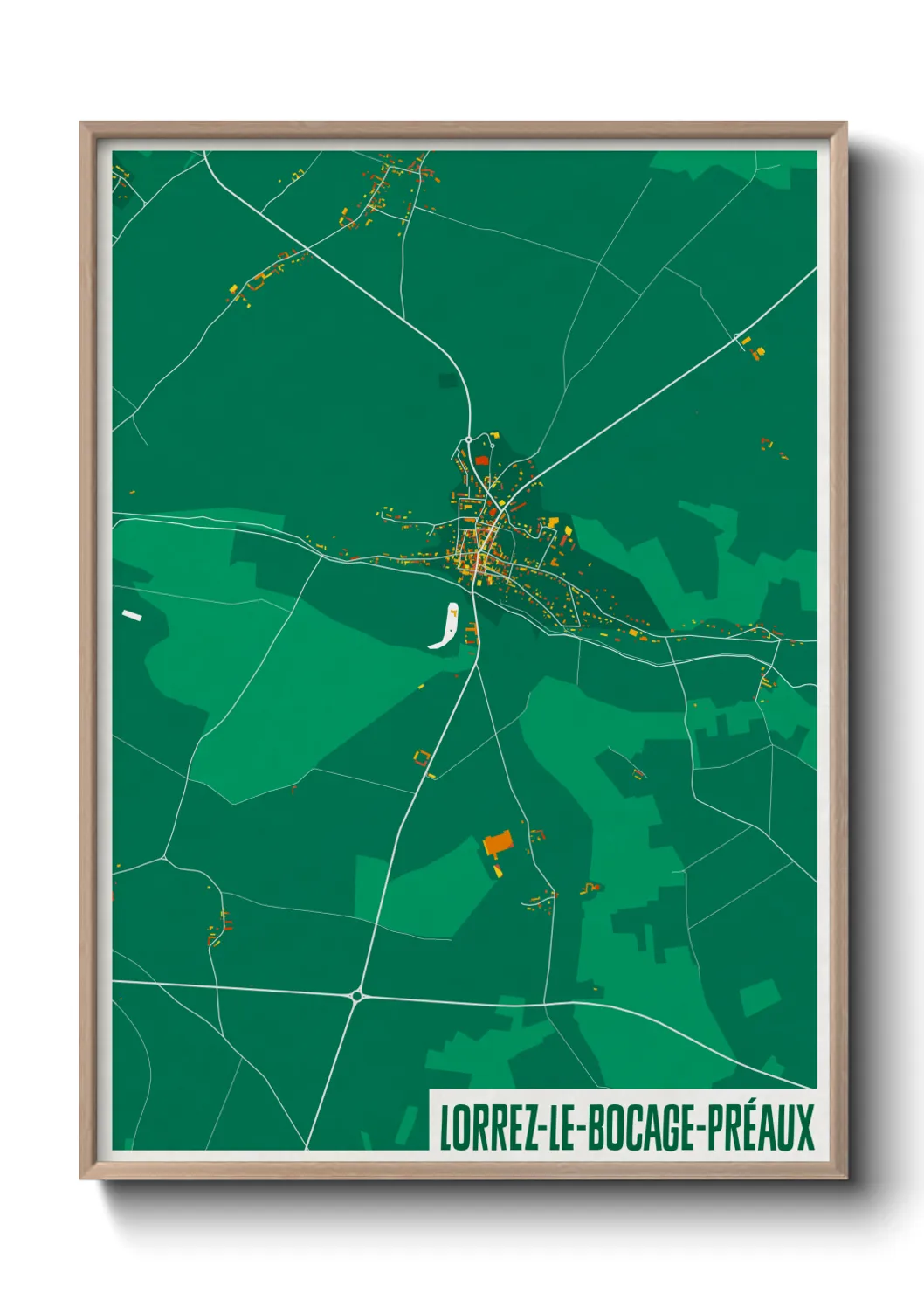 Une affiche de carte sur Lorrez-le-Bocage-Préaux