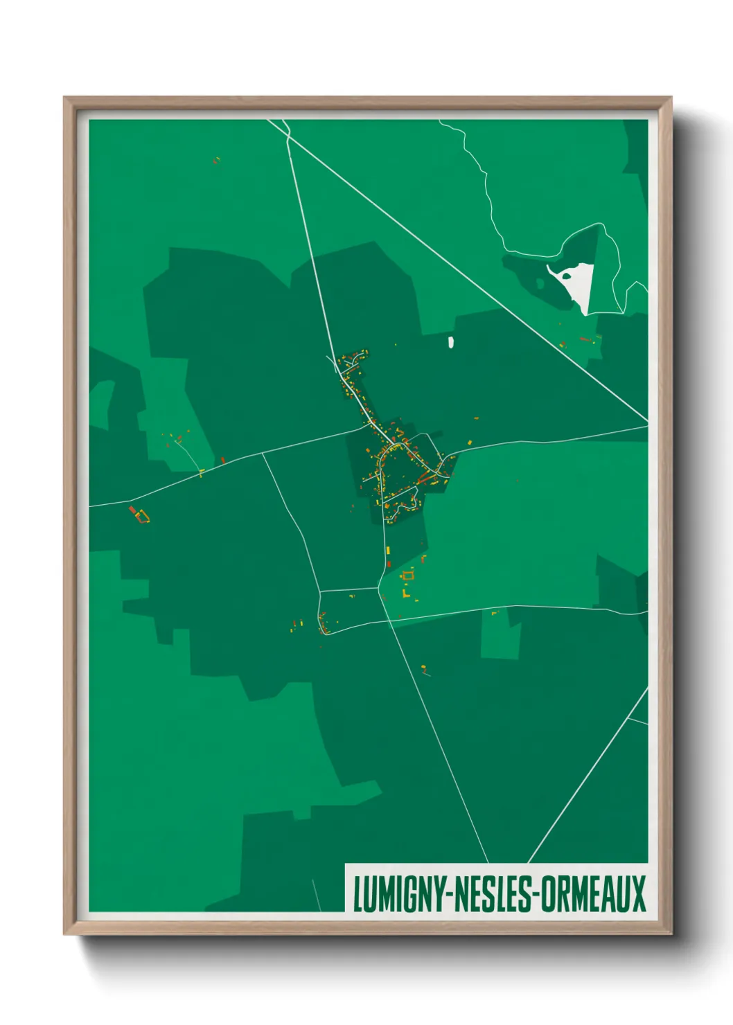 Une affiche de carte sur Lumigny-Nesles-Ormeaux