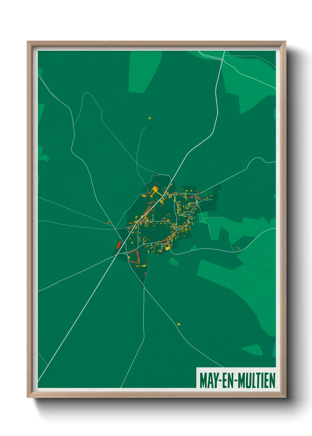 Une affiche de carte sur May-en-Multien