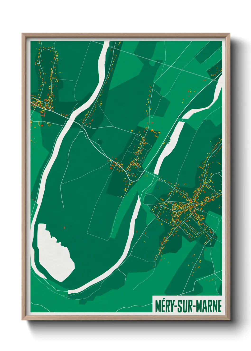 Une affiche de carte sur Méry-sur-Marne
