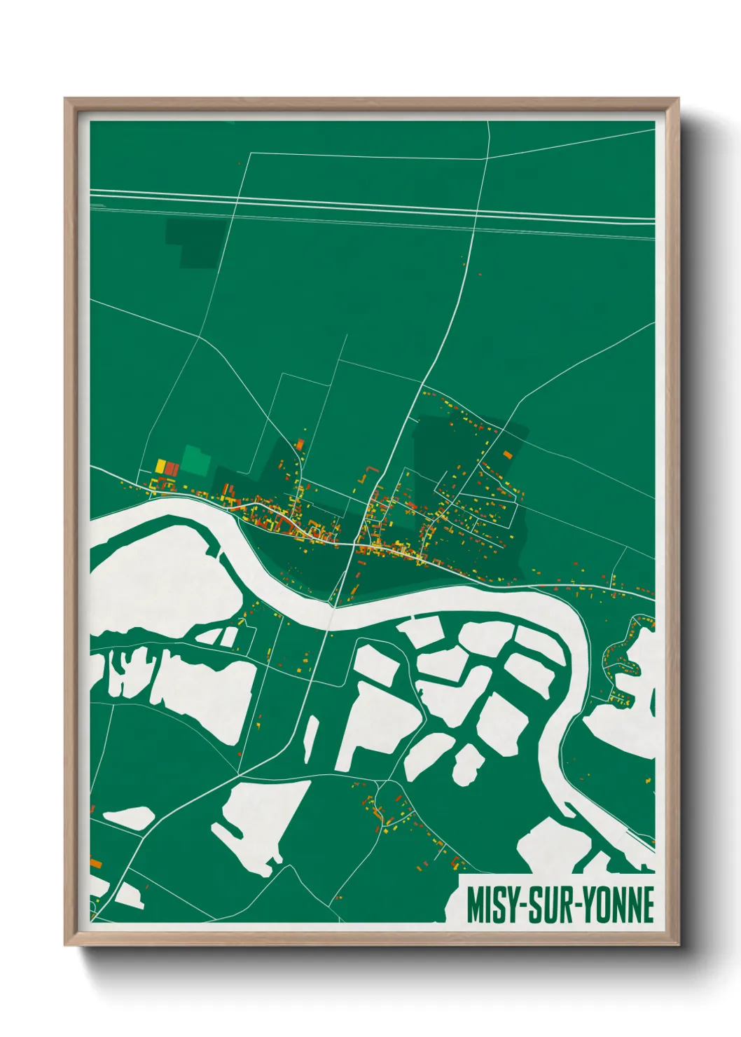 Une affiche de carte sur Misy-sur-Yonne