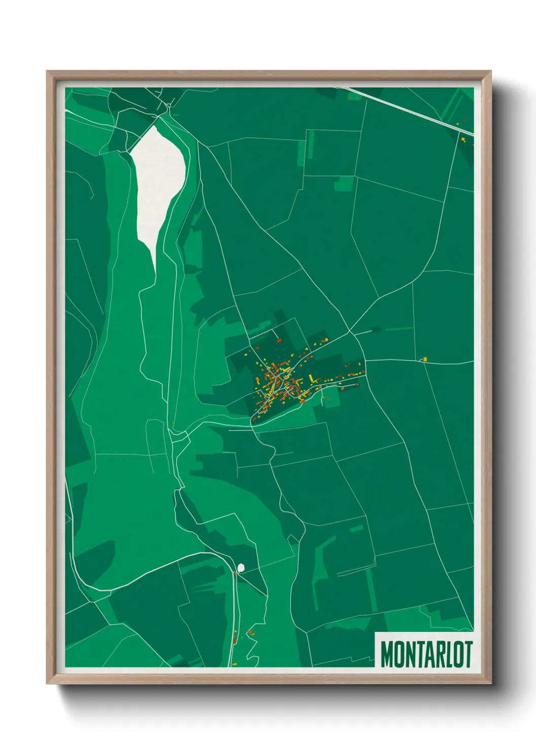 Une affiche de carte sur Montarlot