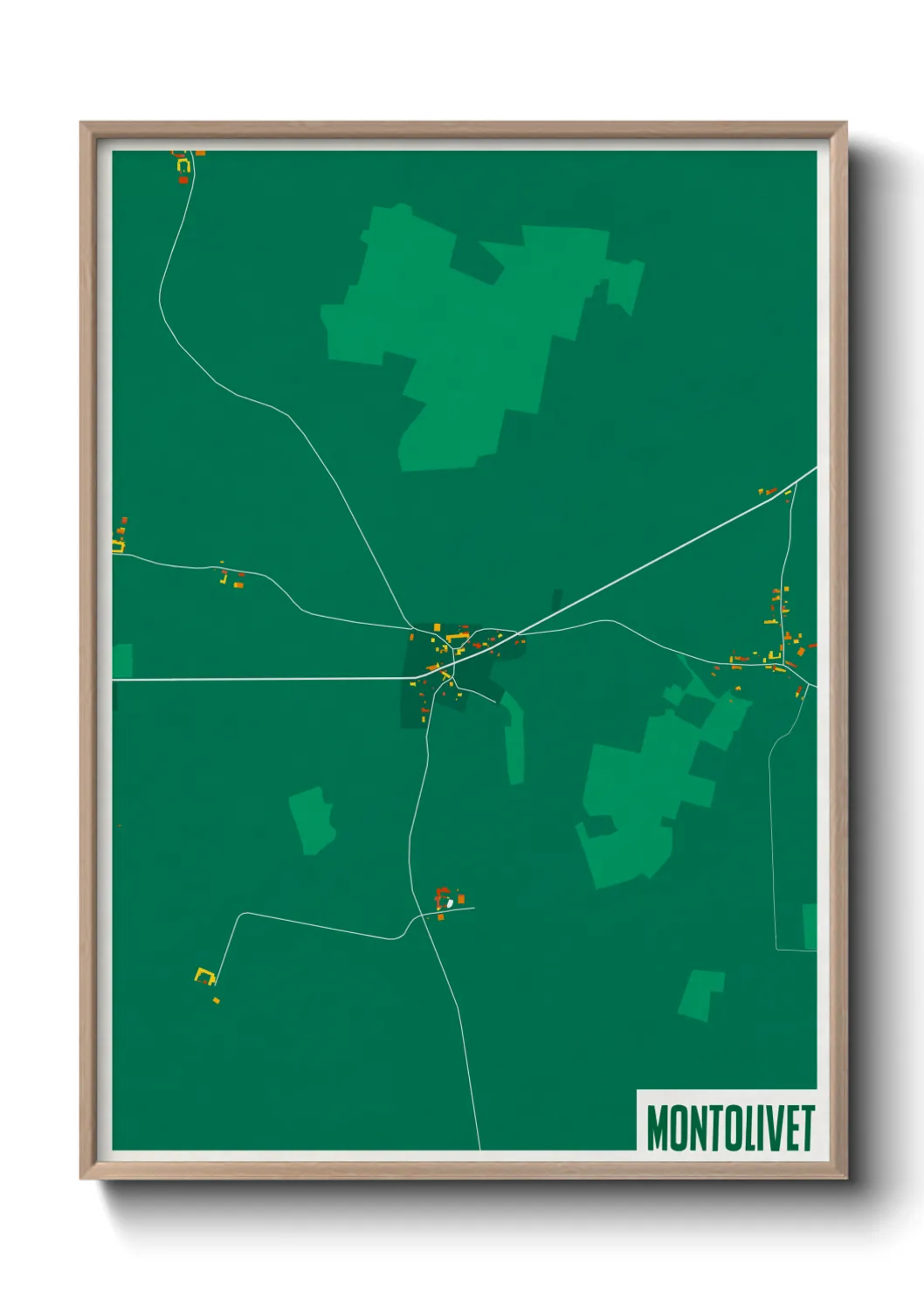 Une affiche de carte sur Montolivet