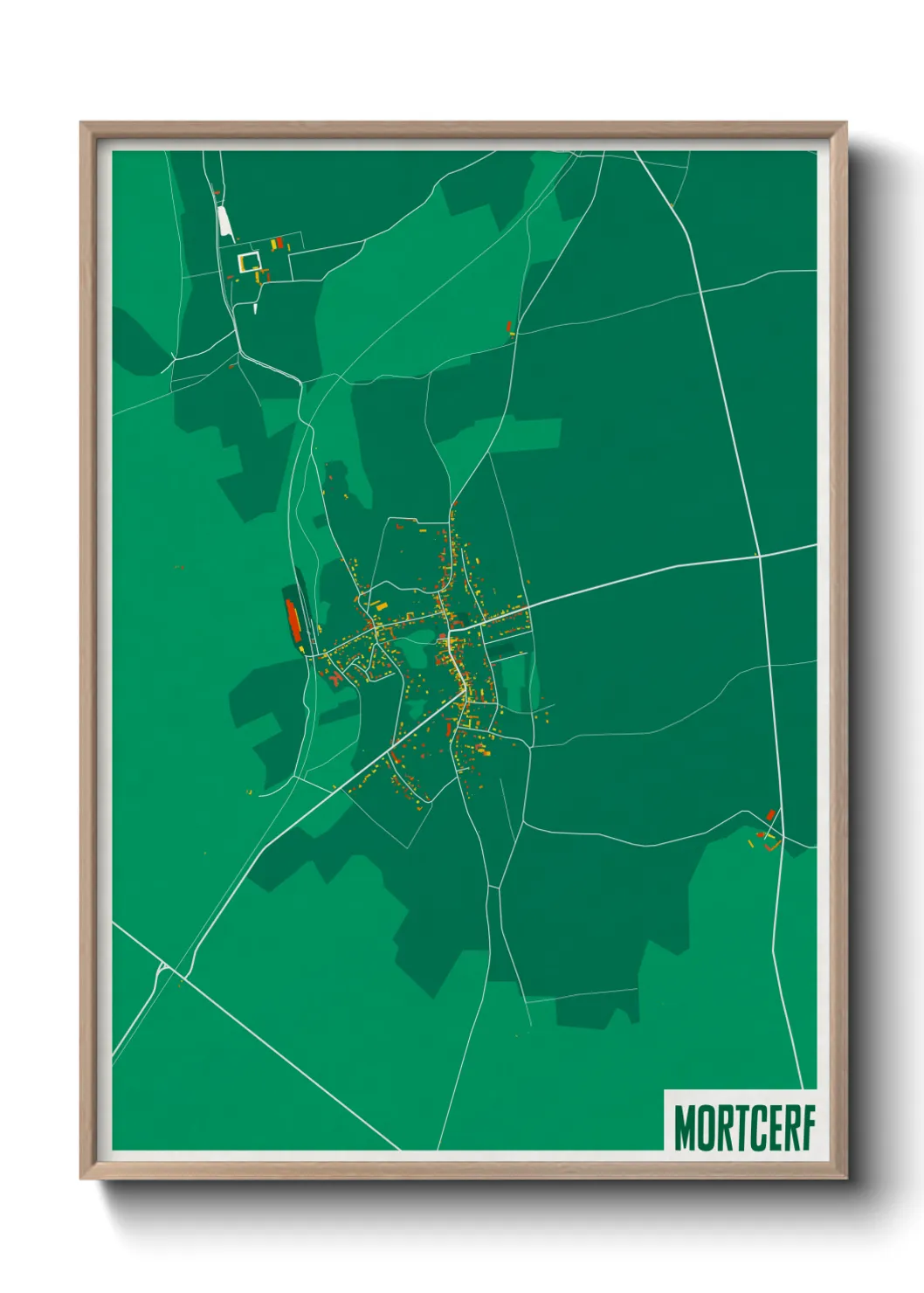 Une affiche de carte sur Mortcerf