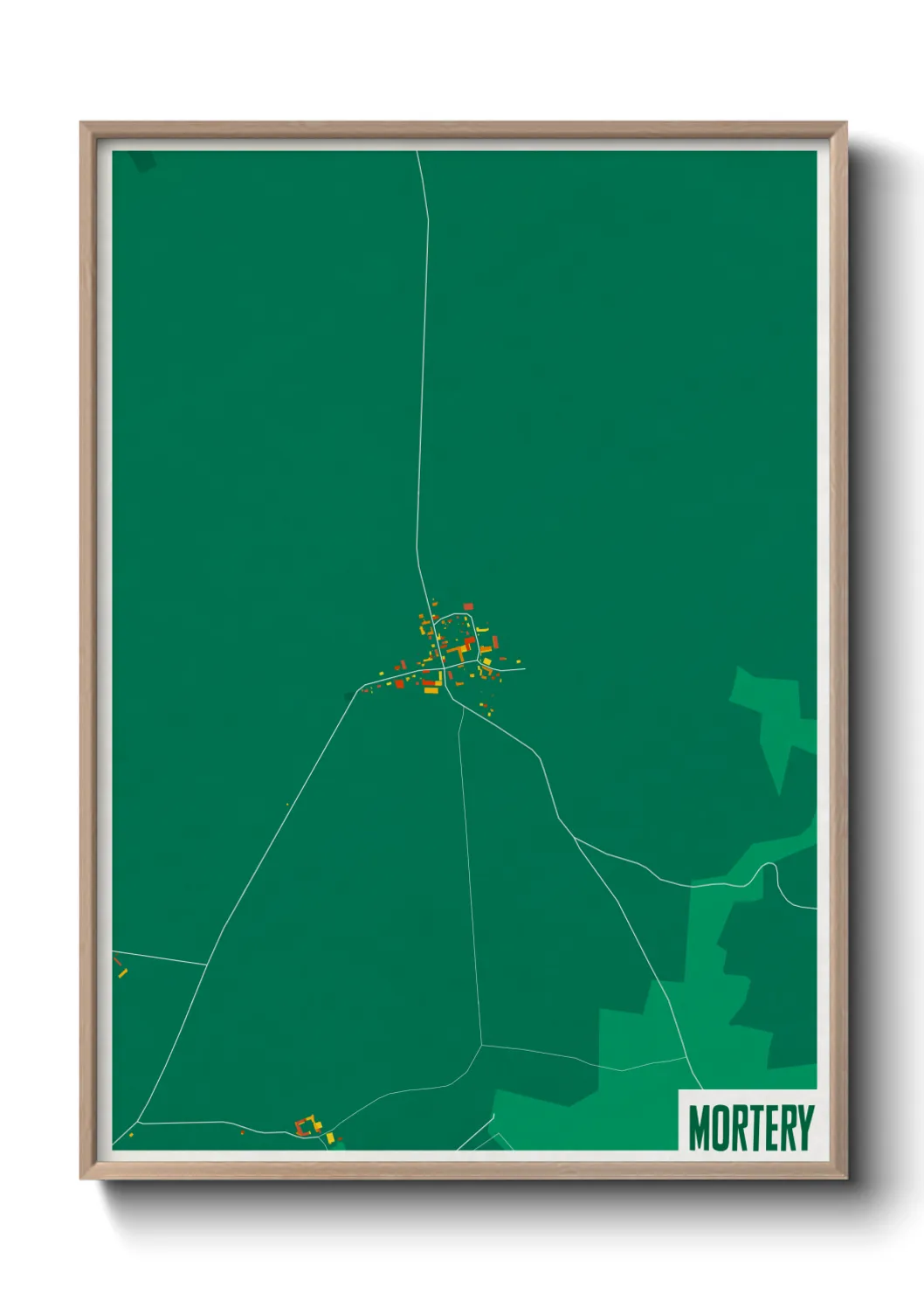 Une affiche de carte sur Mortery