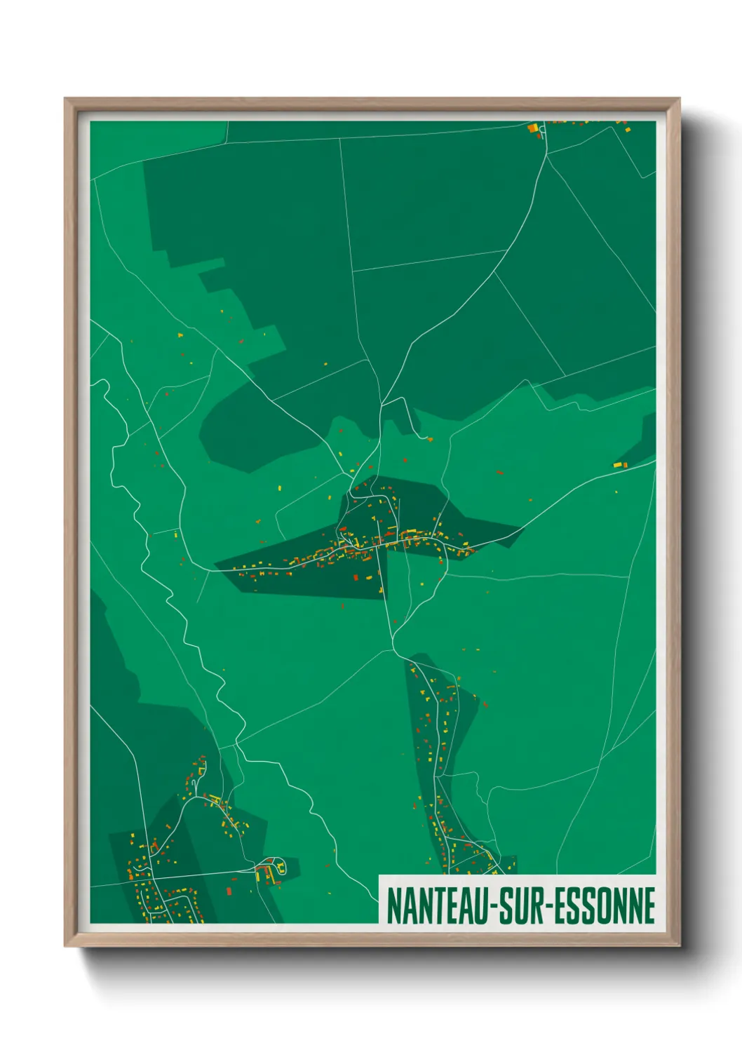 Une affiche de carte sur Nanteau-sur-Essonne