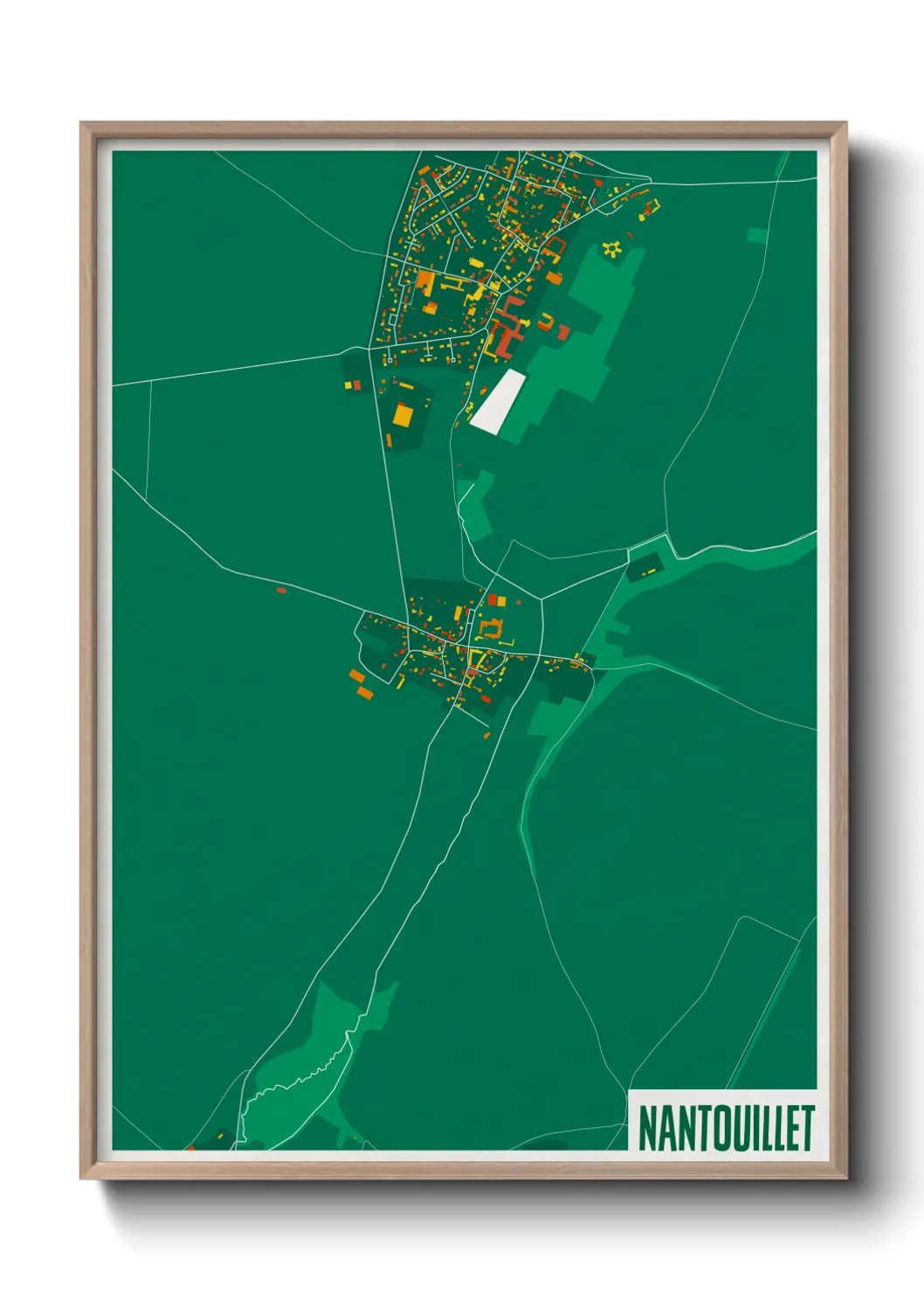 Une affiche de carte sur Nantouillet