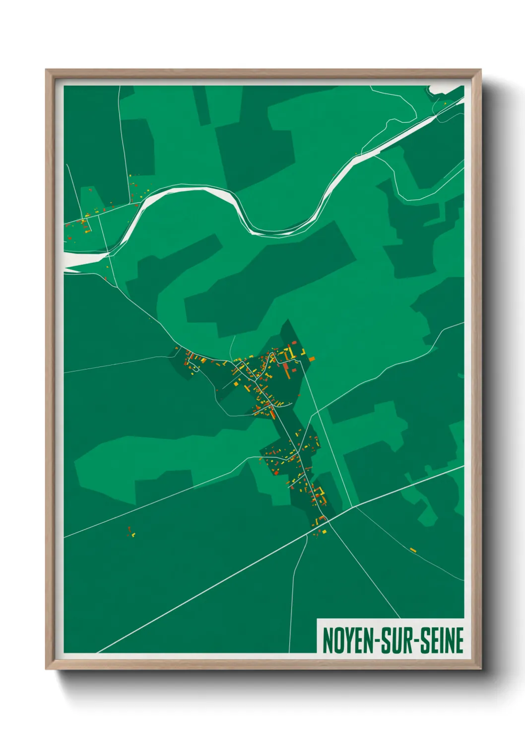 Une affiche de carte sur Noyen-sur-Seine