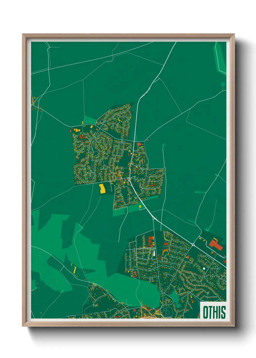 Une affiche de carte sur Othis
