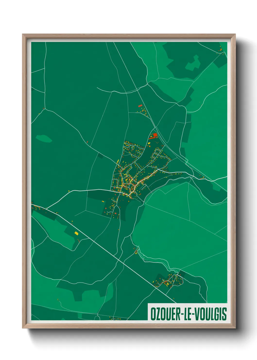 Une affiche de carte sur Ozouer-le-Voulgis