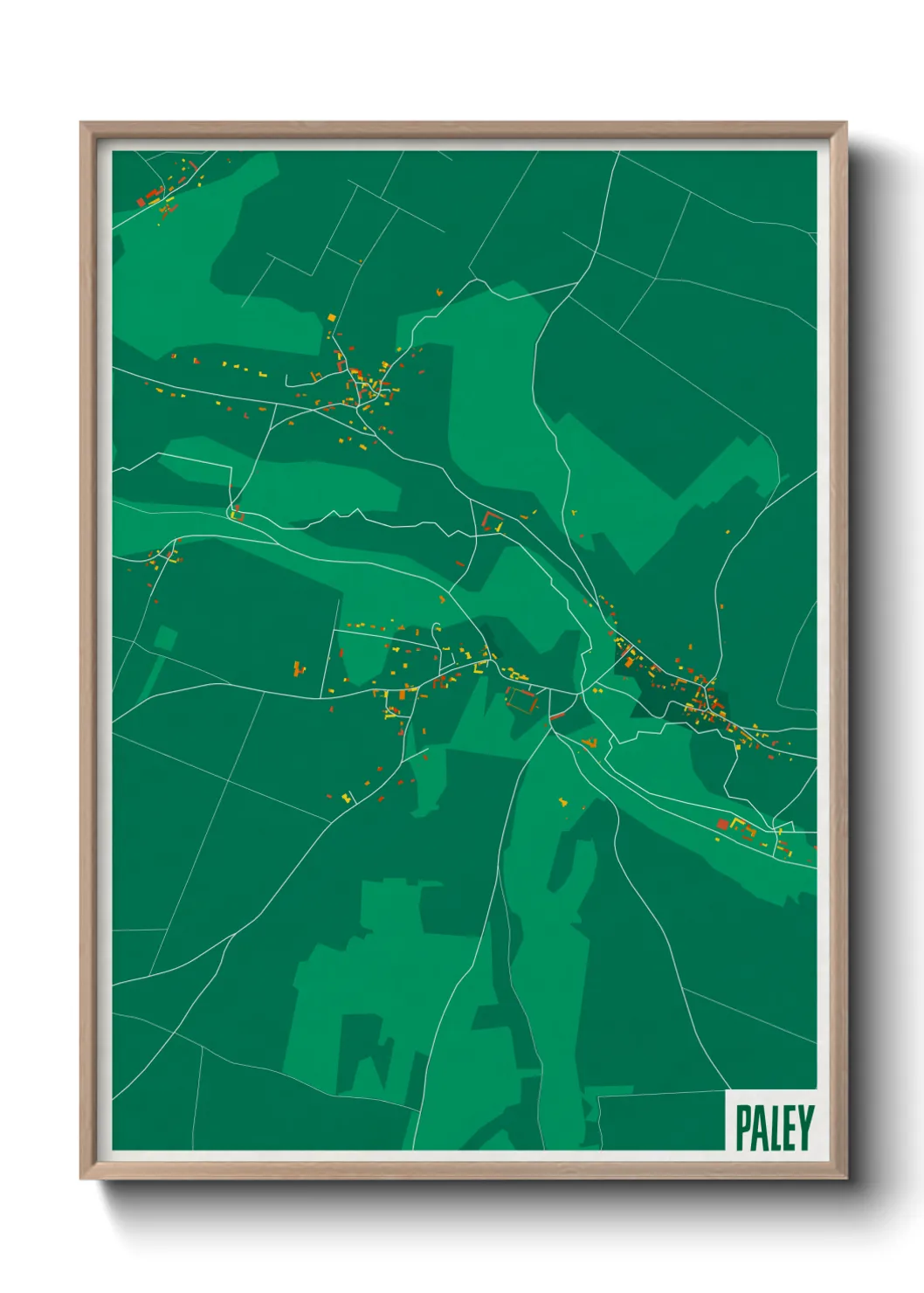 Une affiche de carte sur Paley