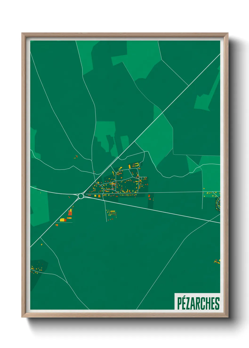 Une affiche de carte sur Pézarches