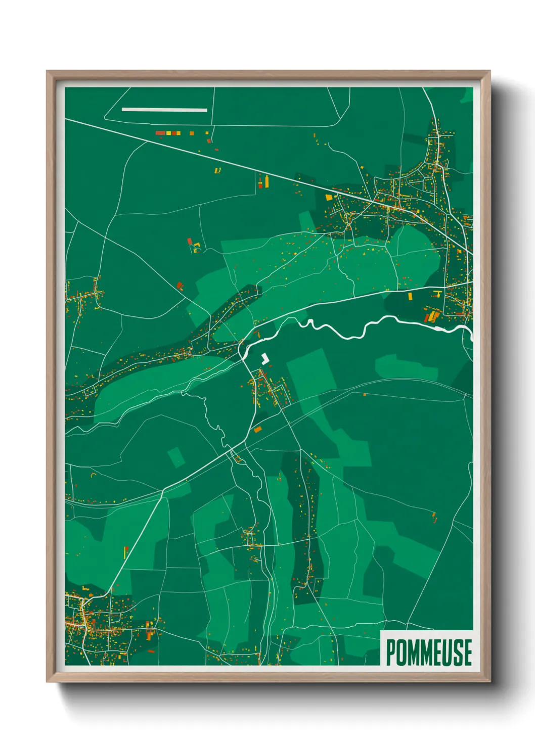 Une affiche de carte sur Pommeuse