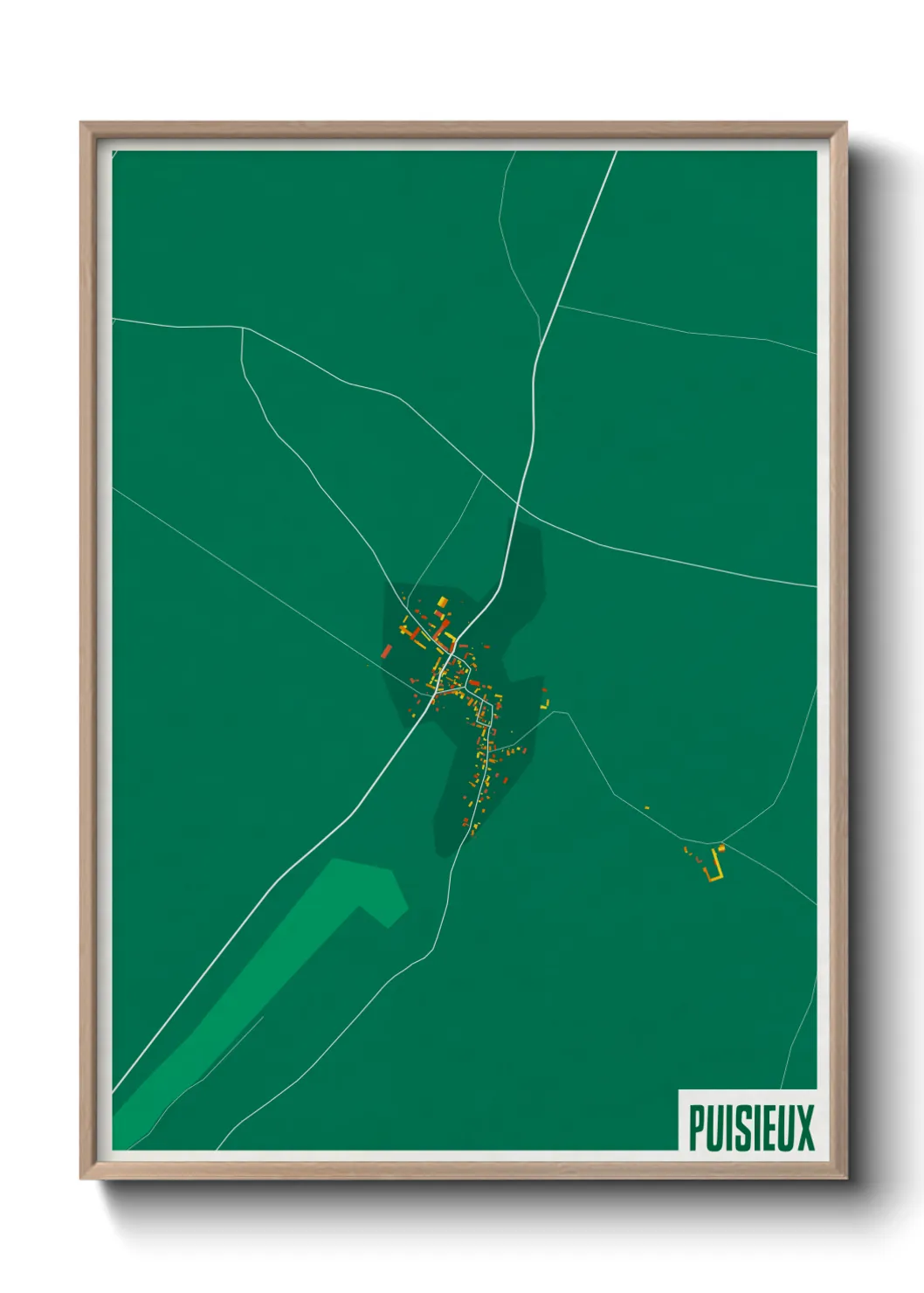 Une affiche de carte sur Puisieux