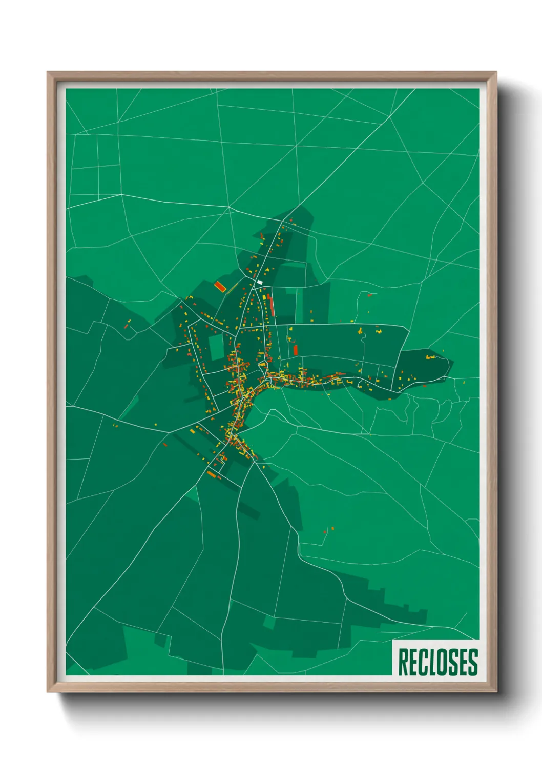 Une affiche de carte sur Recloses