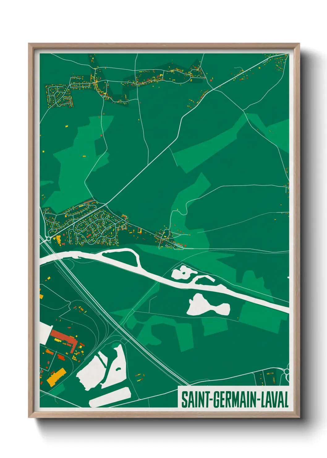 Une affiche de carte sur Saint-Germain-Laval