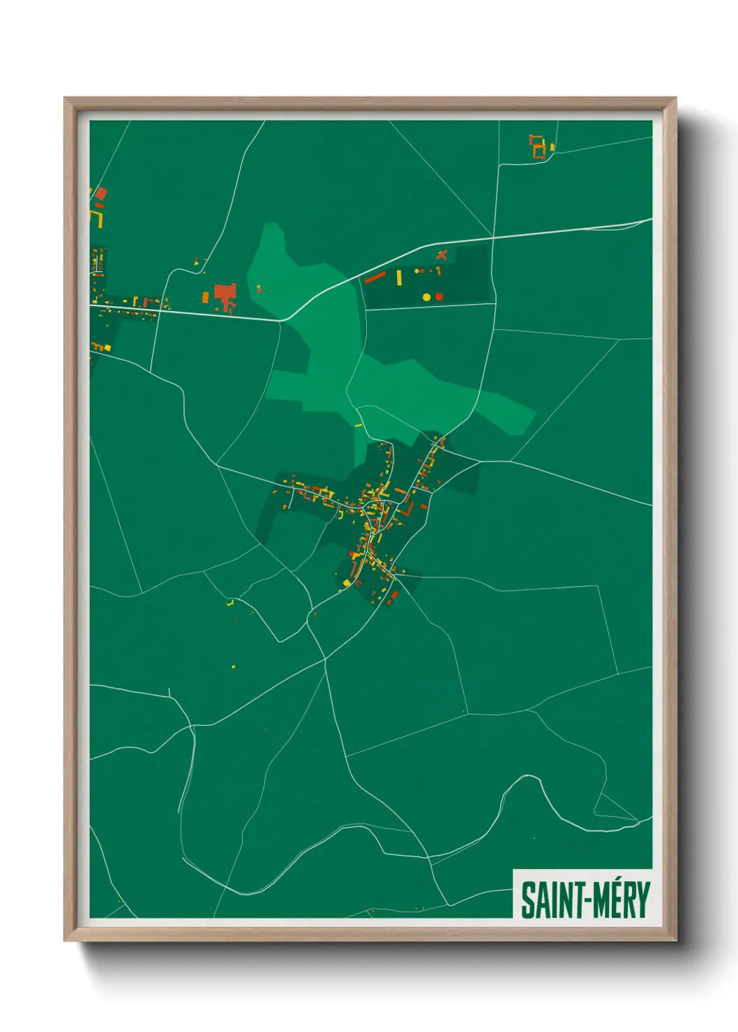 Une affiche de carte sur Saint-Méry