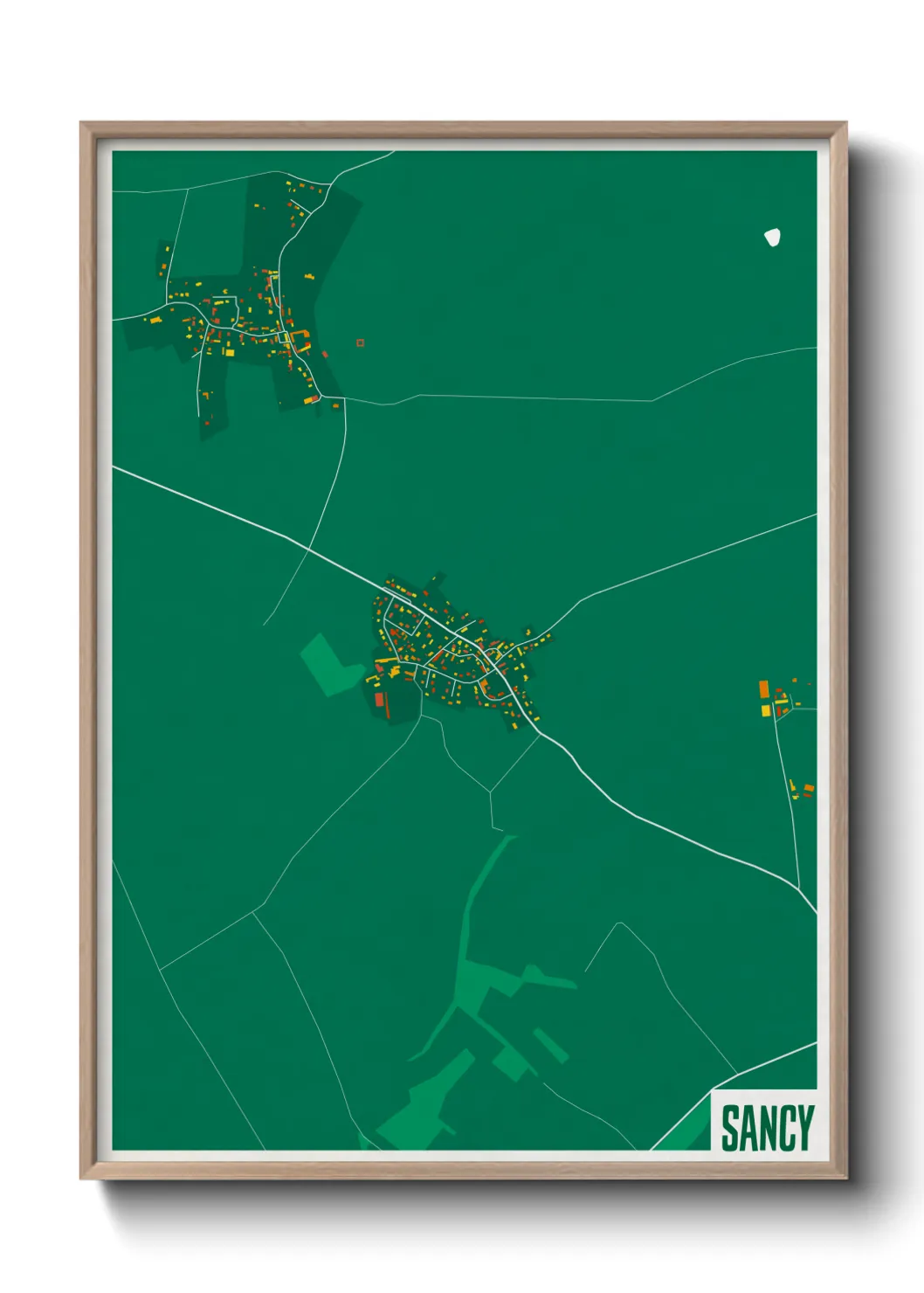 Une affiche de carte sur Sancy