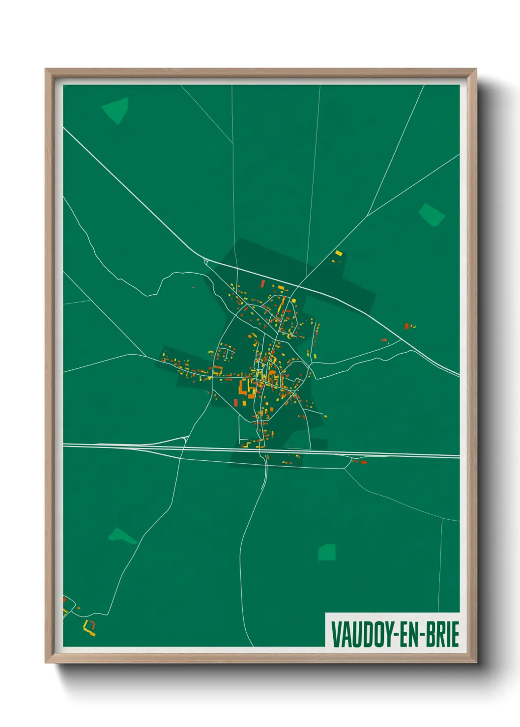 Un poster carteVaudoy-en-Brie