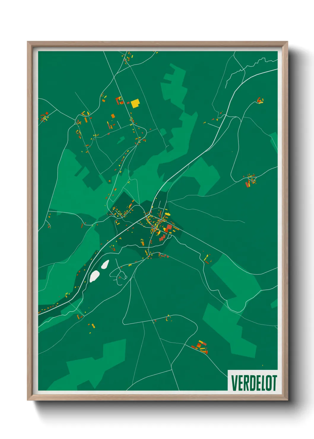 Une affiche de carte sur Verdelot