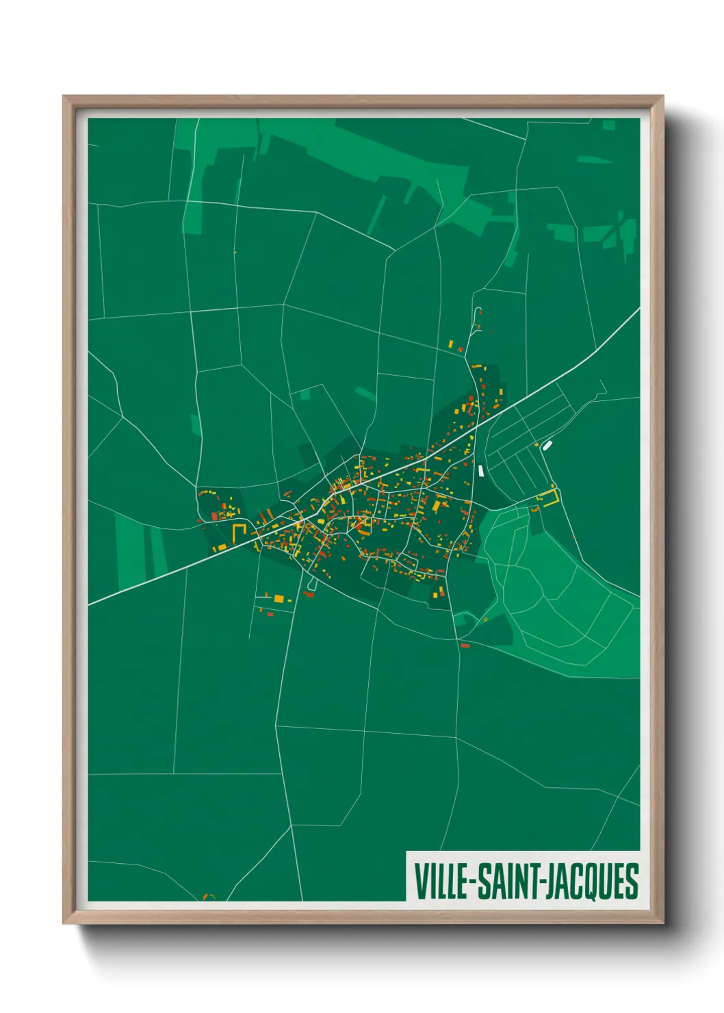 Une affiche de carte sur Ville-Saint-Jacques