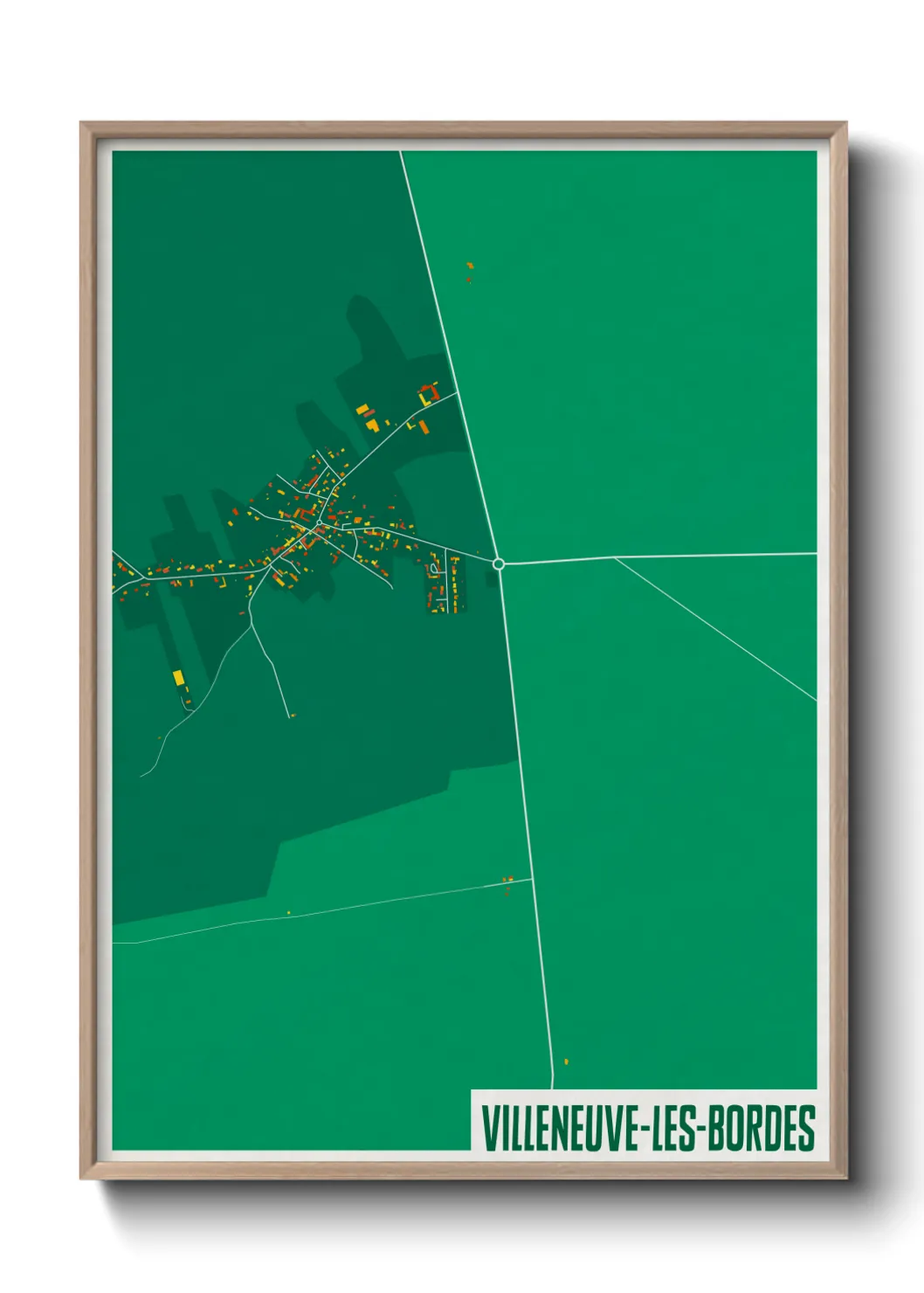 Un poster carteVilleneuve-les-Bordes