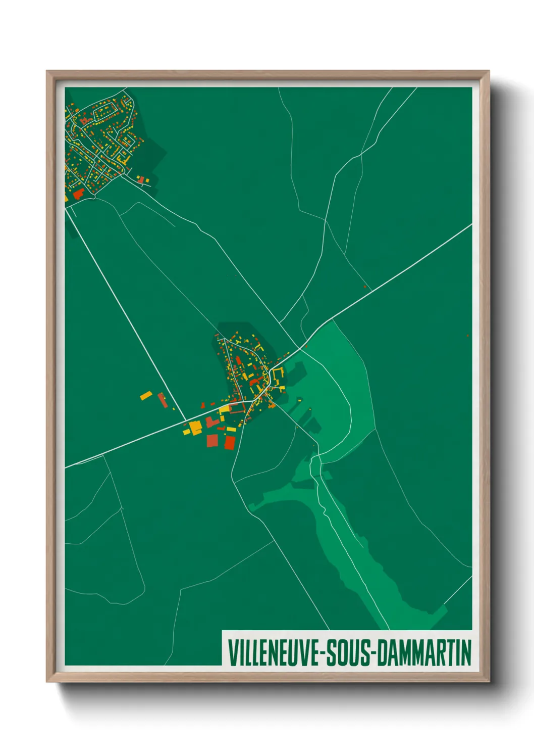 Une affiche de carte sur Villeneuve-sous-Dammartin