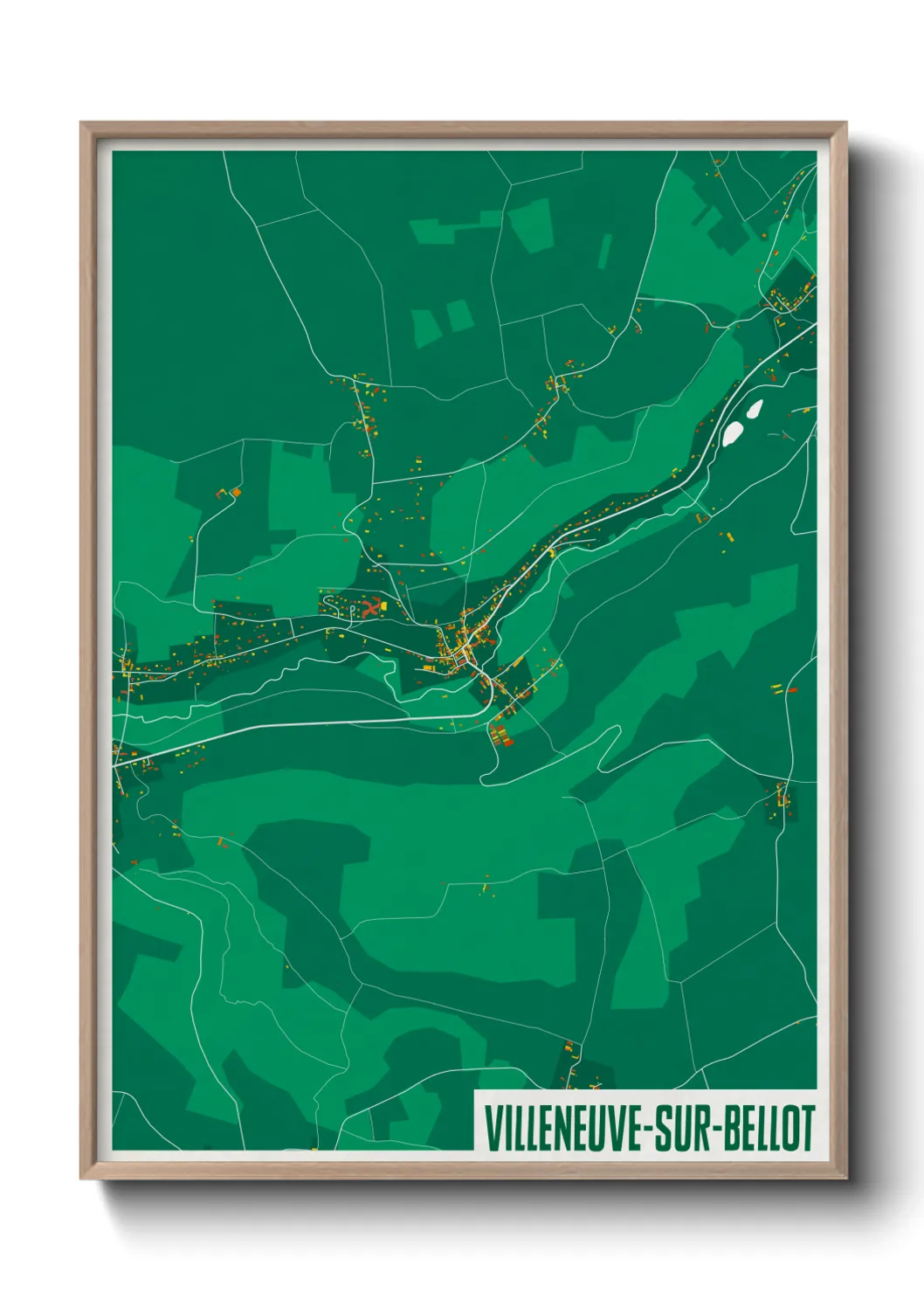 Un poster carteVilleneuve-sur-Bellot
