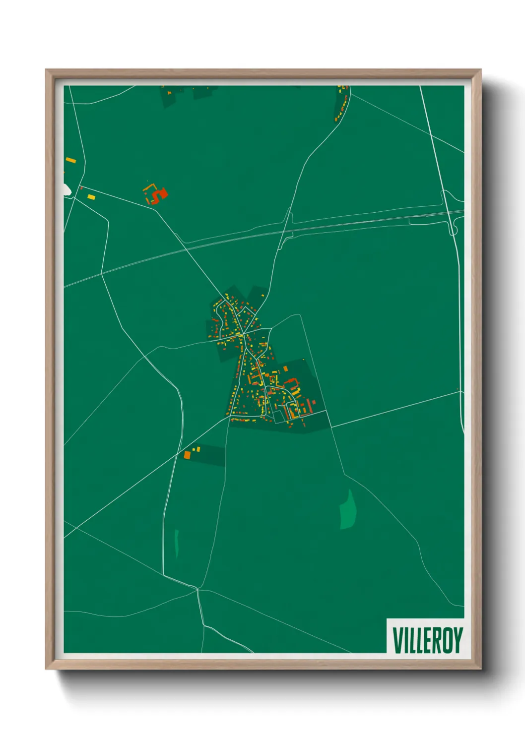 Une affiche de carte sur Villeroy