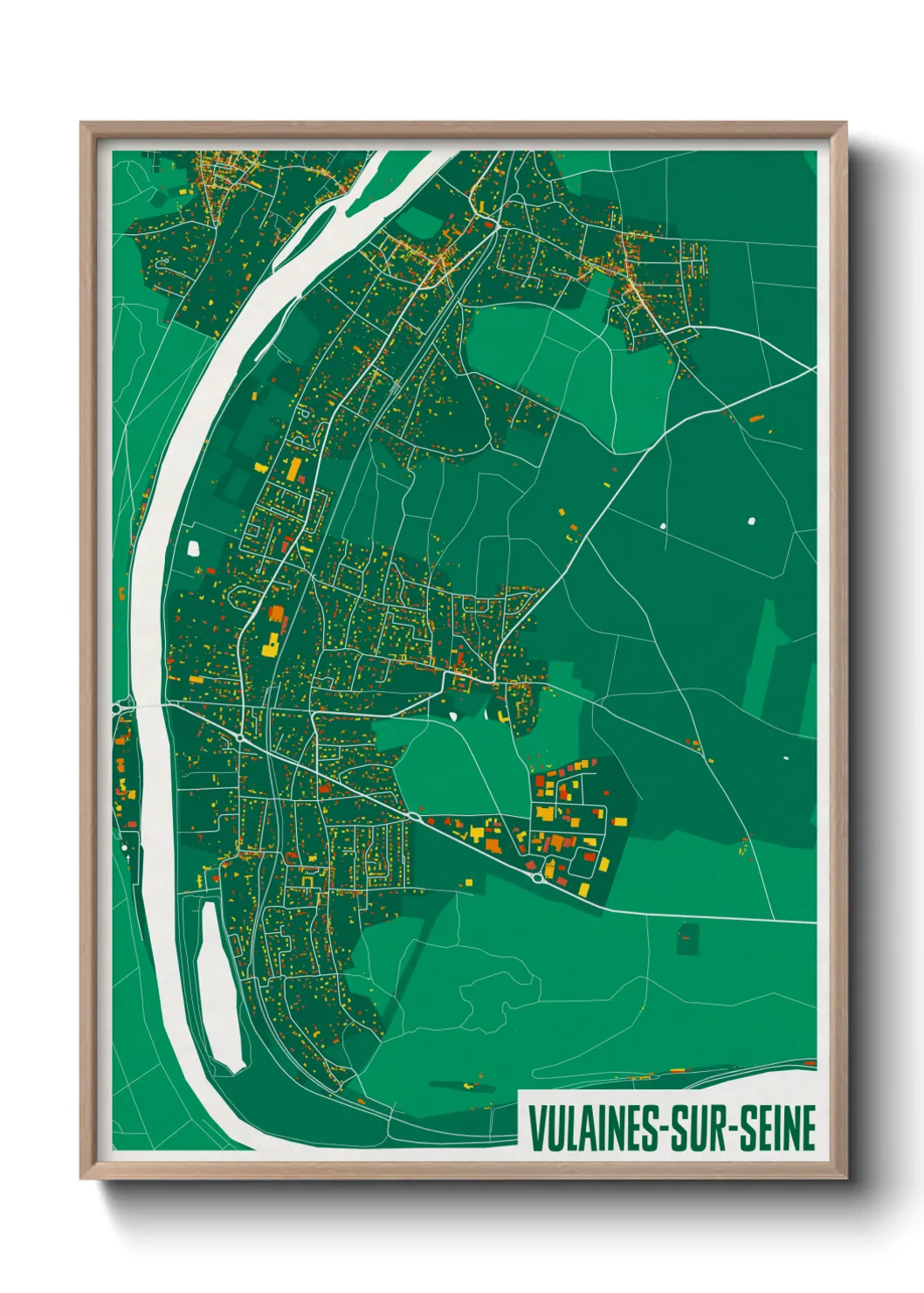 Une affiche de carte sur Vulaines-sur-Seine