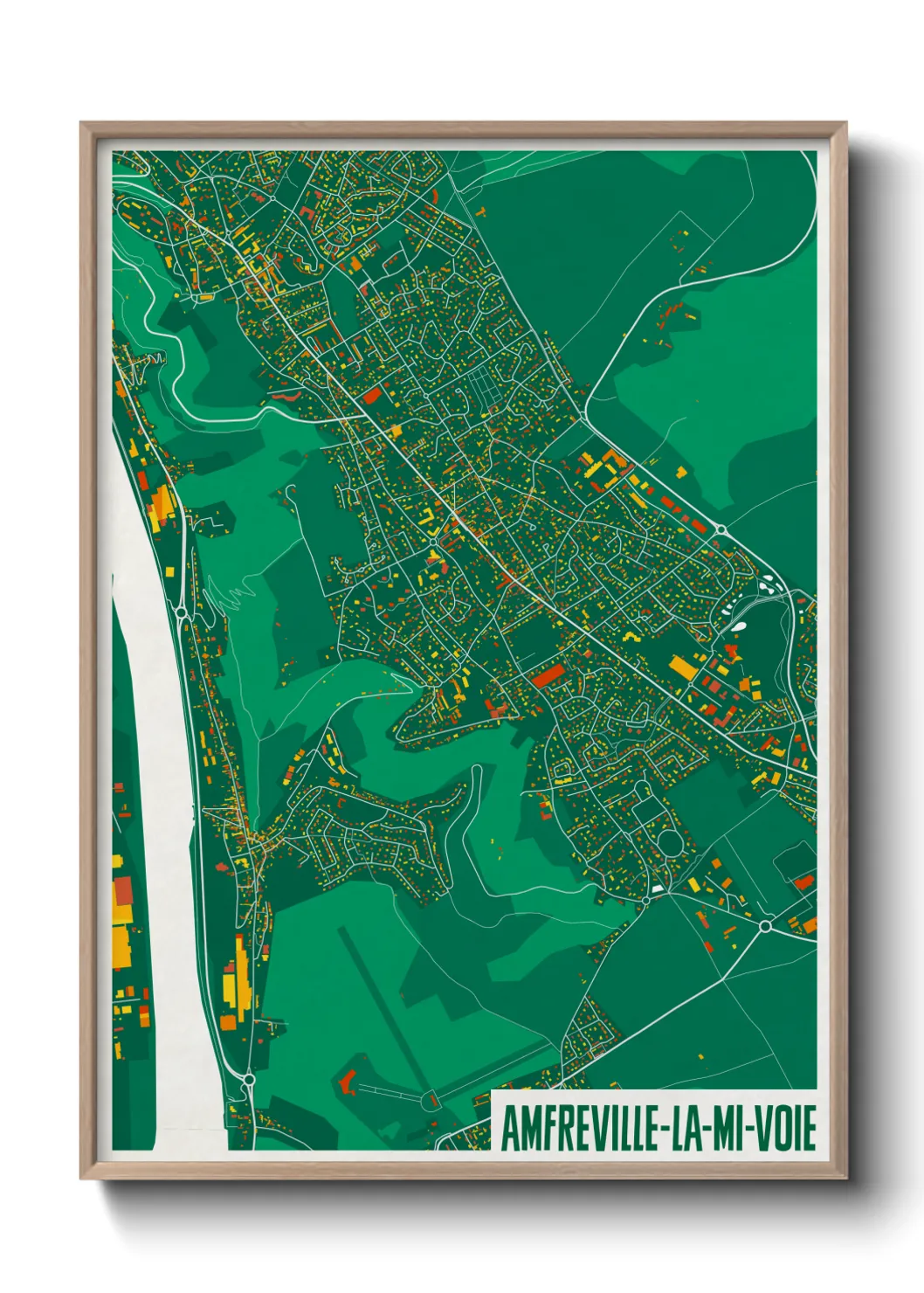 Une affiche de carte sur Amfreville-la-Mi-Voie