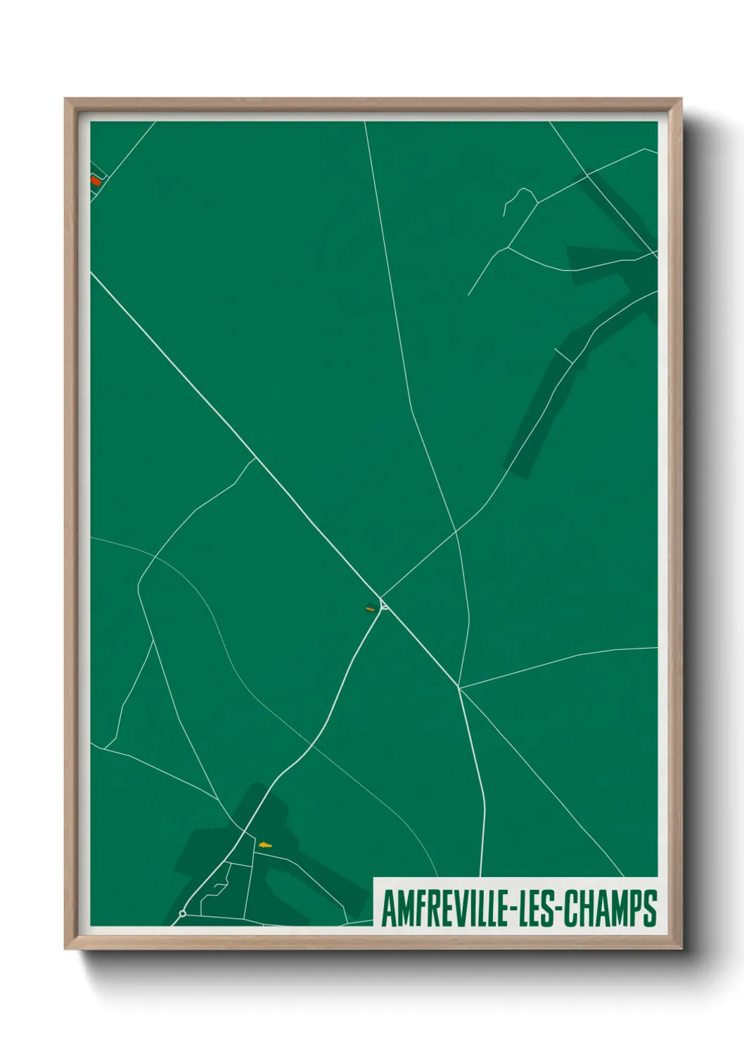 Une affiche de carte sur Amfreville-les-Champs