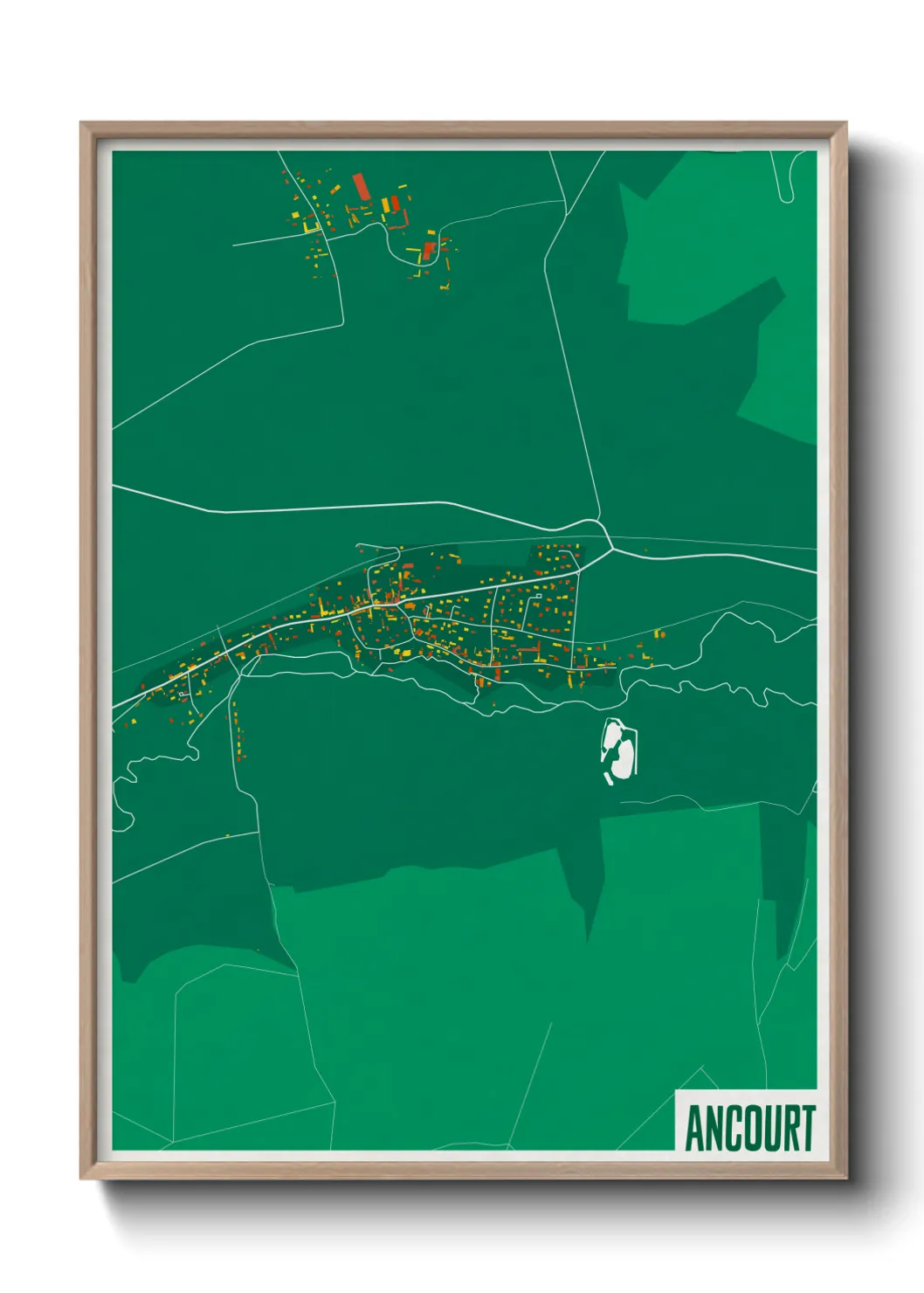 Une affiche de carte sur Ancourt