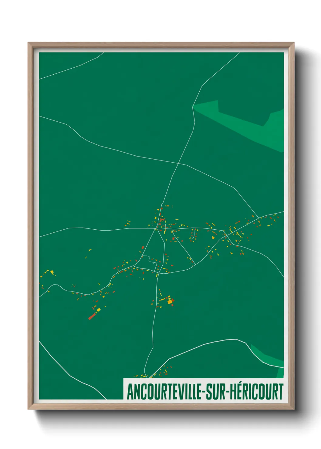 Une affiche de carte sur Ancourteville-sur-Héricourt
