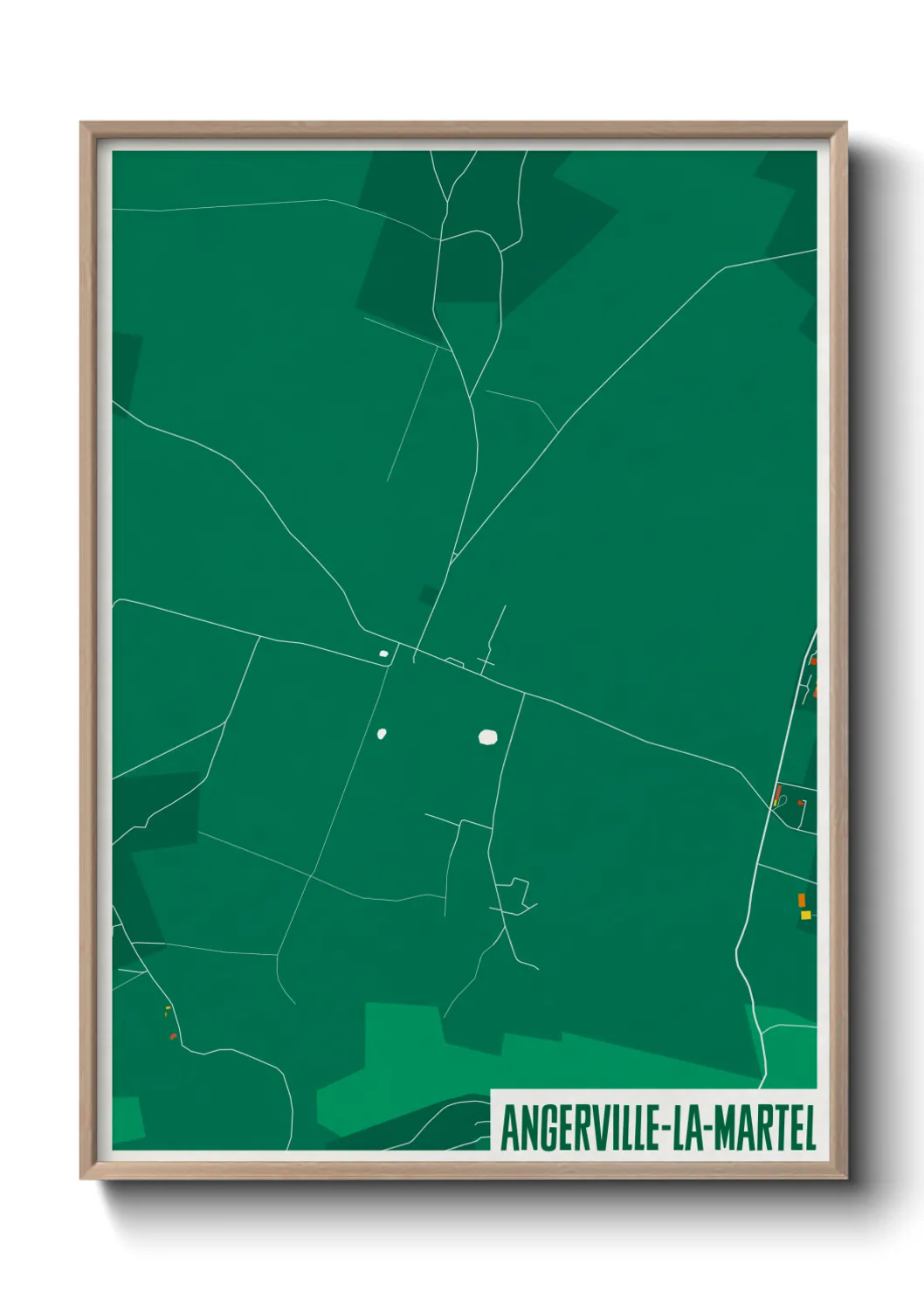 Un poster carteAngerville-la-Martel