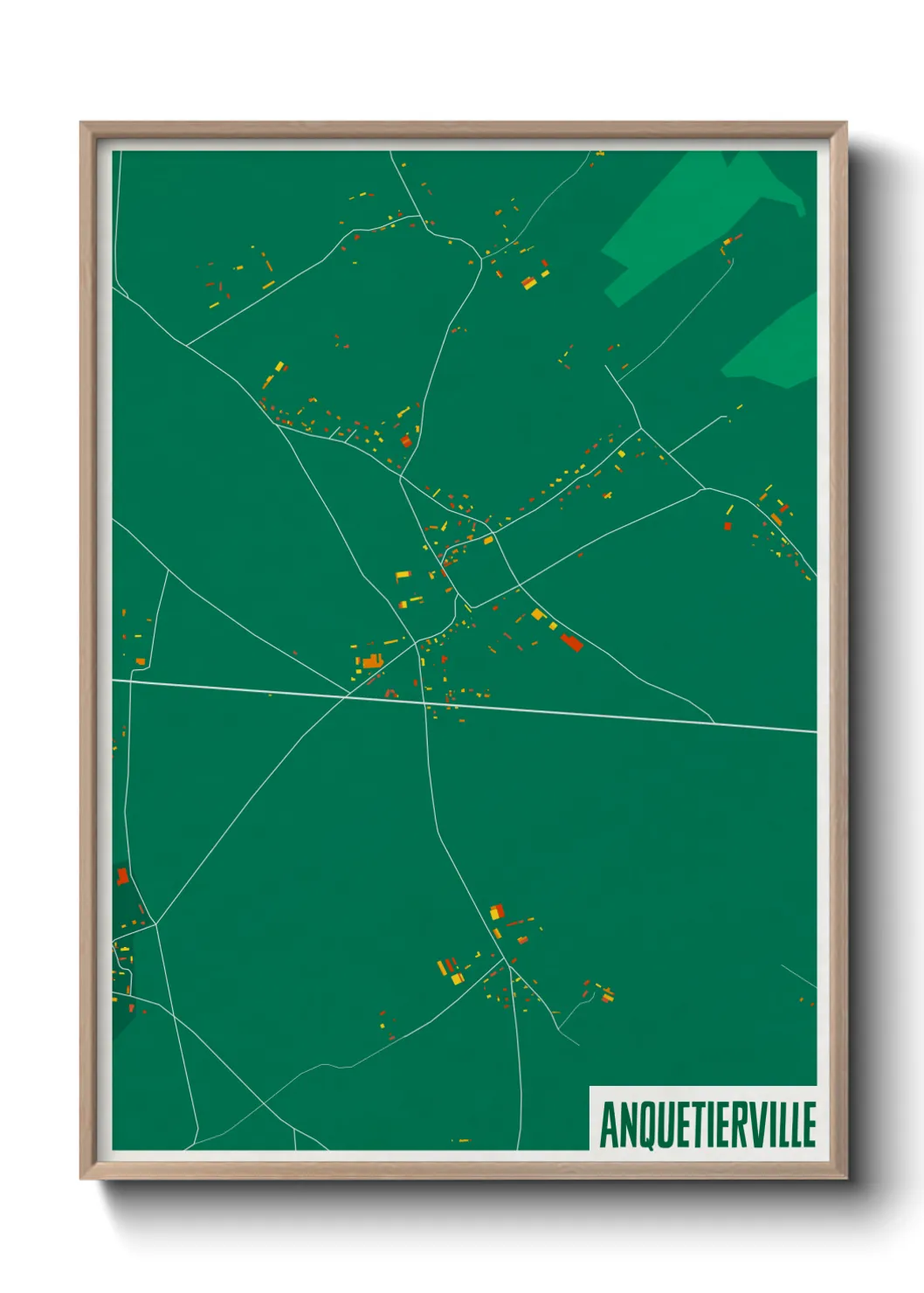 Une affiche de carte sur Anquetierville