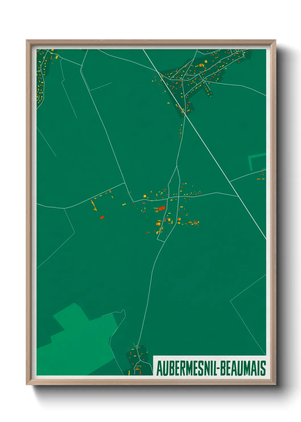Un poster carteAubermesnil-Beaumais